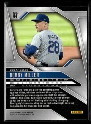 2025 Panini Prizm #84 Bobby Miller - Baseball Card Single