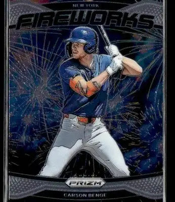 2025 Panini Prizm #9 Carson Benge Fireworks - Baseball Card Single