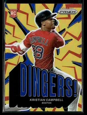 2025 Panini Prizm #9 Kristian Campbell Dingers! - Blue Prizm #81/99! - Baseball Card Single