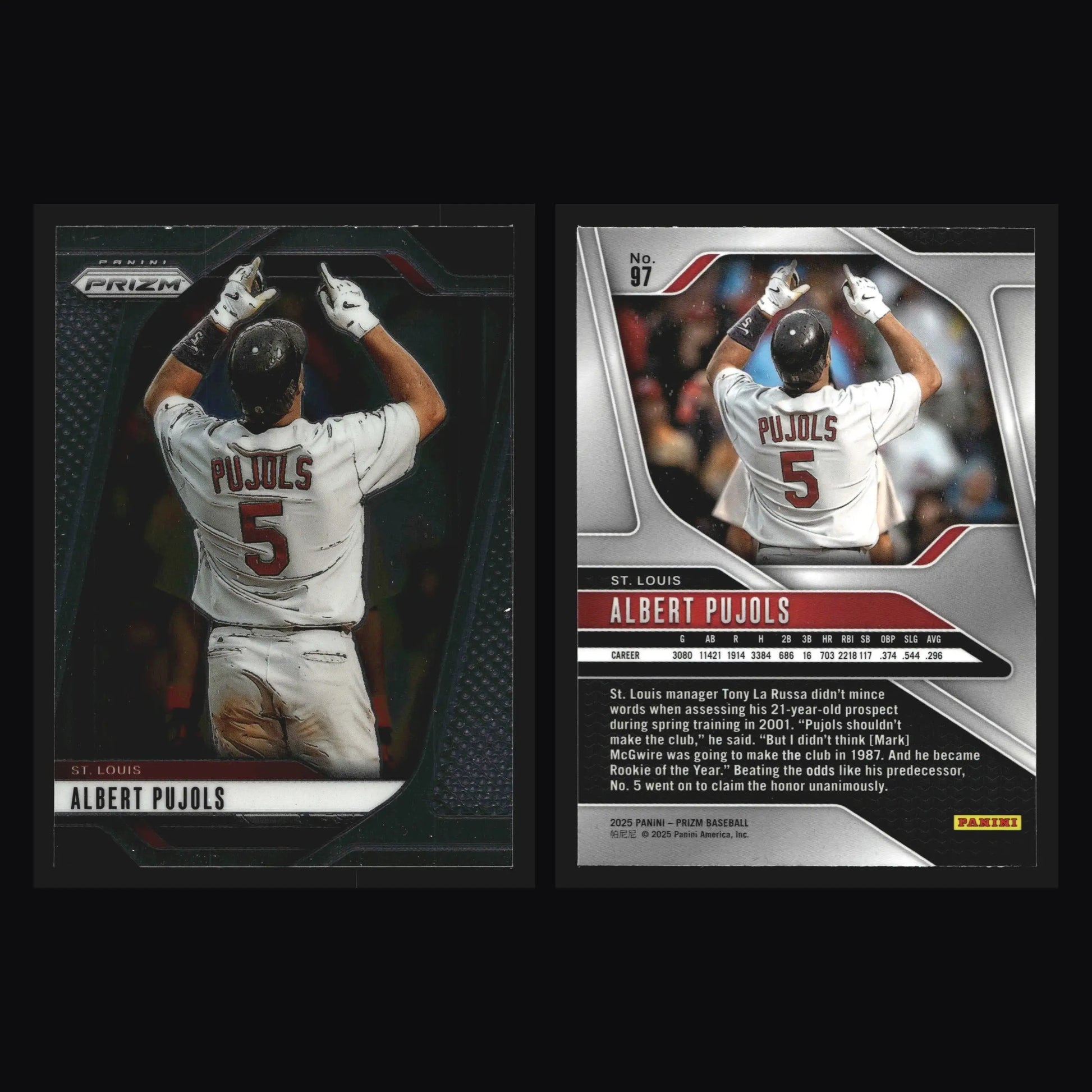 2025 Panini Prizm Albert Pujols #97 St. Louis Cardinals - Baseball Card Single