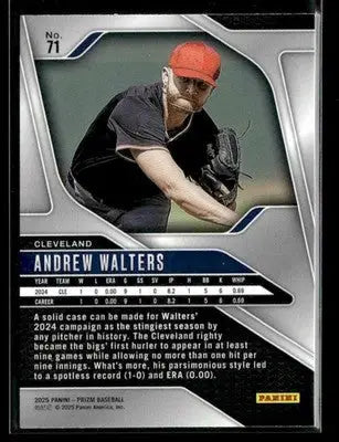 2025 Panini Prizm Andrew Walters #71 RC Cleveland Guardians