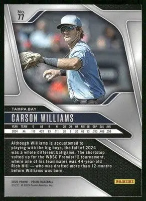 2025 Panini Prizm Baseball Carson Williams #77 Baseball - Baseball Card Single