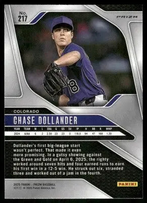 2025 Panini Prizm Baseball Chase Dollander #217 Blue Blue Baseball - Baseball Card Single