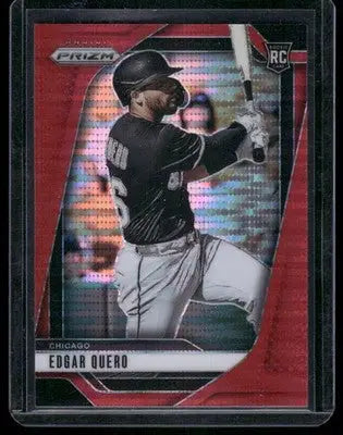 2025 Panini Prizm Baseball Edgar Quero #216 Red Mojo RC 247/399 Baseball - Baseball Card Single