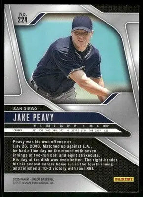 2025 Panini Prizm Baseball Jake Peavy #224 Baseball - Baseball Card Single