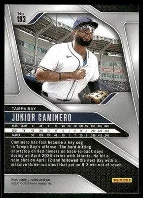 2025 Panini Prizm Baseball Junior Caminero #183 Baseball - Baseball Card Single