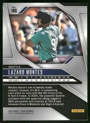 2025 Panini Prizm Baseball Lazaro Montes #100 Baseball - Baseball Card Single
