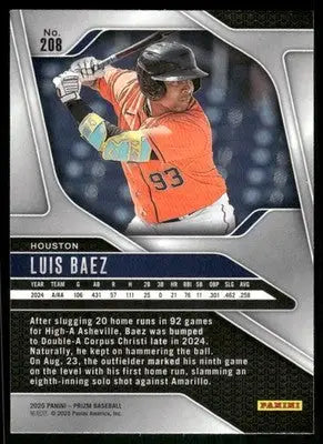 2025 Panini Prizm Baseball Luis Baez #208 Baseball - Baseball Card Single