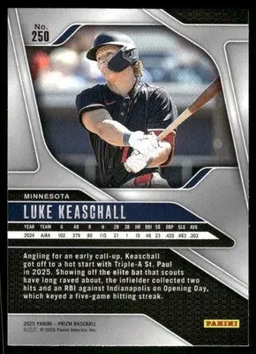 2025 Panini Prizm Baseball Luke Keaschall #250 RC Baseball - Baseball Card Single