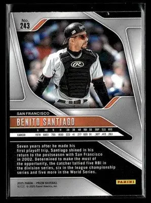 2025 Panini Prizm Benito Santiago #243 San Francisco Giants
