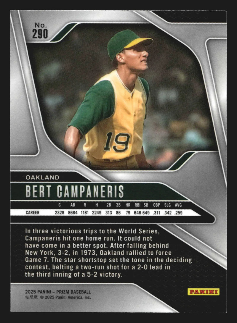 2025 Panini Prizm Bert Campaneris #290 Oakland Athletics - Baseball Card Single