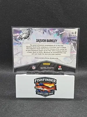 2025 Panini Prizm - Prizm Break Saquon Barkley #9 Green Wave Prizm - Football Card Single
