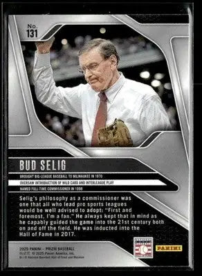 2025 Panini Prizm Bud Selig #131 MLB