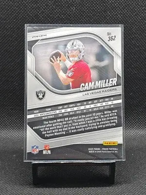 2025 Panini Prizm Cam Miller Lazer Prizm #362 Las Vegas Raiders RC - Football Card Single