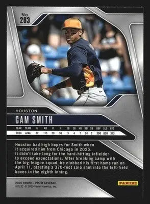 2025 Panini Prizm Cam Smith #263 Houston Astros RC - Baseball Card Single