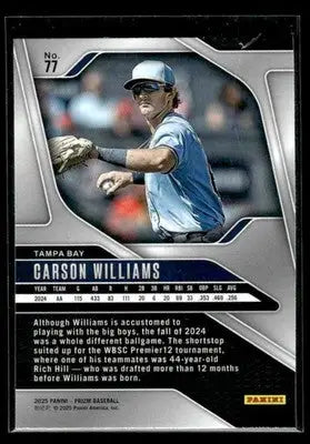 2025 Panini Prizm Carson Williams #77 Tampa Bay Rays