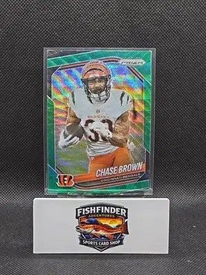 2025 Panini Prizm - Chase Brown #130 Green Wave Prizm - Football Card Single