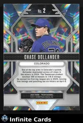 2025 Panini Prizm CHASE DOLLANDER #2 Prizmatic Colorado Rockies RC