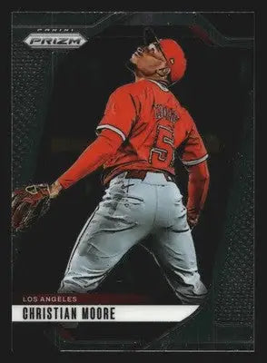2025 Panini Prizm Christian Moore #162 Angels RC - Baseball Card Single