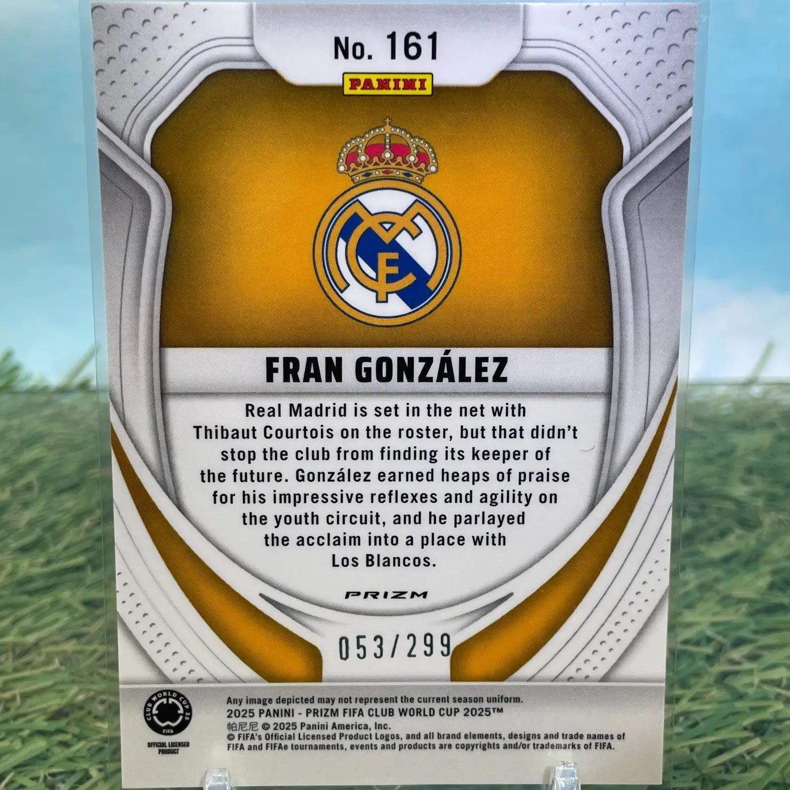 2025 PANINI PRIZM CLUB WORLD CUP FRAN GONZALEZ PINK SEISMIC RC /299 - Soccer Card Single