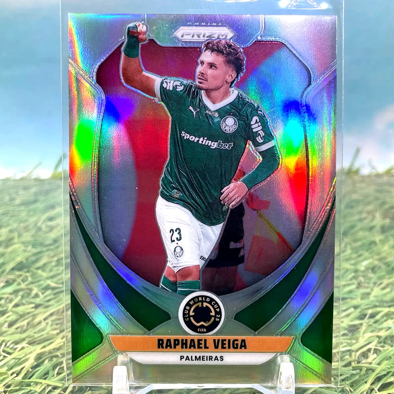 2025 Panini Prizm Club World Cup RAPHAEL VEIGA #154 PALMEIRAS SILVER PRIZM - Soccer Card Single