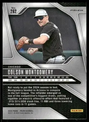2025 Panini Prizm Colson Montgomery #262 Blue Baseball - Baseball Card Single