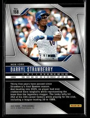 2025 Panini Prizm Darryl Strawberry #159 New York Mets