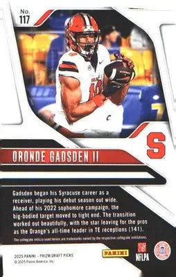 2025 Panini Prizm Draft Picks #117 Oronde Gadsden II - Football Card Single