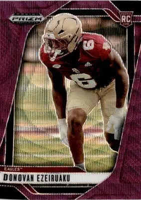 2025 Panini Prizm Draft Picks #14 Donovan Ezeiruaku Prizms Purple Wave