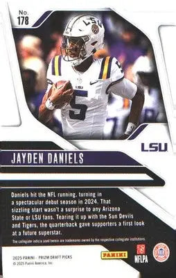 2025 Panini Prizm Draft Picks #178 Jayden Daniels - Football Card Single