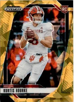 2025 Panini Prizm Draft Picks #37 Kurtis Rourke Prizms Gold Ice - Football Card Single