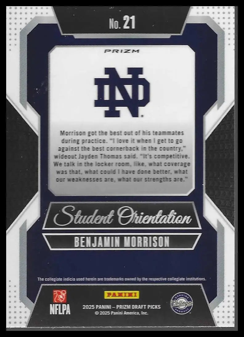 2025 Panini Prizm Draft Picks #43 Devin Neal Prizms Gold Ice - Other