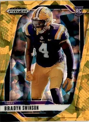 2025 Panini Prizm Draft Picks #52 Bradyn Swinson Prizms Gold Ice - Football Card Single