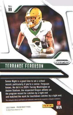 2025 Panini Prizm Draft Picks #99 Terrance Ferguson - Basketball Card Single