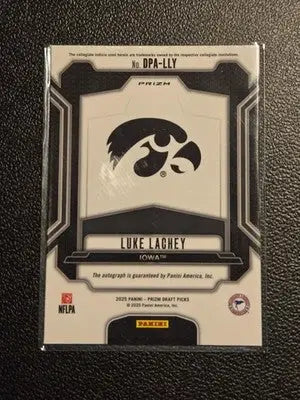2025 Panini Prizm Draft Picks #DPA-LLY Luke Lachey Draft Picks Autographs Green