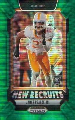 2025 Panini Prizm Draft Picks New Recruits Green Pulsar 20 James Pearce Jr.#/49 - Football Card Single