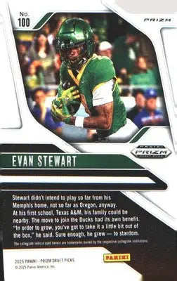2025 Panini Prizm Draft Picks Prizms Purple Wave #100 Evan Stewart - Football Card Single