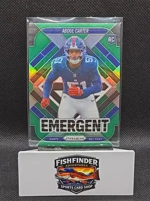 2025 Panini Prizm - Emergent Abdul Carter #7 Green Prizm (RC) - Football Card Single