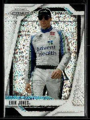 2025 Panini Prizm Erik Jones #1 White Sparkle SSP Legacy Motor Club