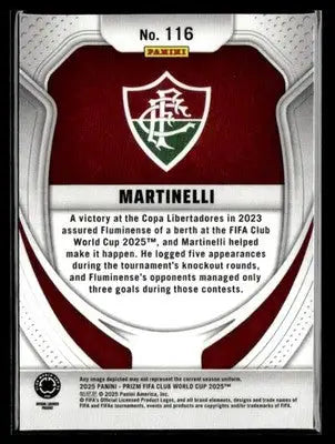 2025 Panini Prizm FIFA Club World Cup #116 Martinelli - Soccer Card Single