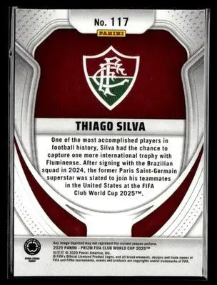 2025 Panini Prizm FIFA Club World Cup #117 Thiago Silva