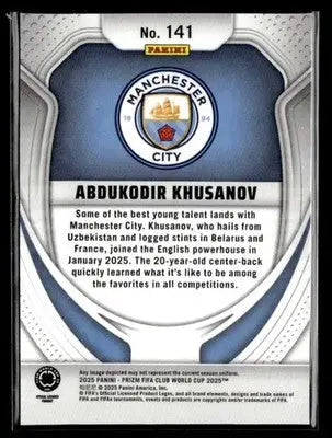 2025 Panini Prizm FIFA Club World Cup #141 Abdukodir Khusanov - Soccer Card Single