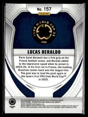 2025 Panini Prizm FIFA Club World Cup #157 Lucas Beraldo - Soccer Card Single