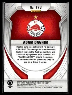 2025 Panini Prizm FIFA Club World Cup #173 Adam Daghim - Soccer Card Single