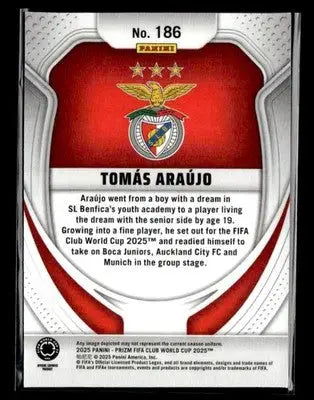 2025 Panini Prizm FIFA Club World Cup #186 Tomas Araujo - Soccer Card Single