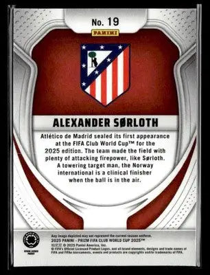 2025 Panini Prizm FIFA Club World Cup #19 Alexander Sorloth - Soccer Card Single