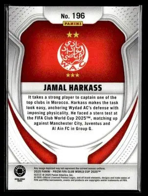 2025 Panini Prizm FIFA Club World Cup #196 Jamal Harkass - Soccer Card Single