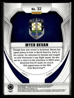 2025 Panini Prizm FIFA Club World Cup #32 Myer Bevan - Soccer Card Single