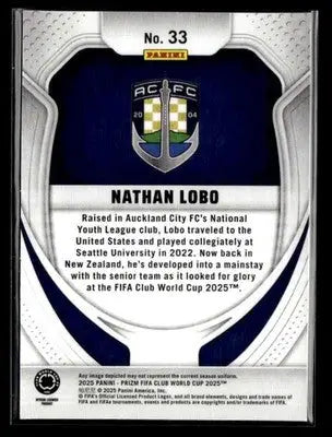 2025 Panini Prizm FIFA Club World Cup #33 Nathan Lobo - Soccer Card Single