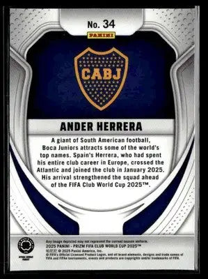 2025 Panini Prizm FIFA Club World Cup #34 Ander Herrera - Soccer Card Single